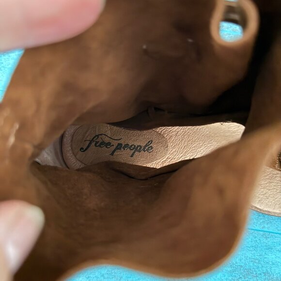 Free People Brown Fringe Ankle Boots - Picture 7 of 7